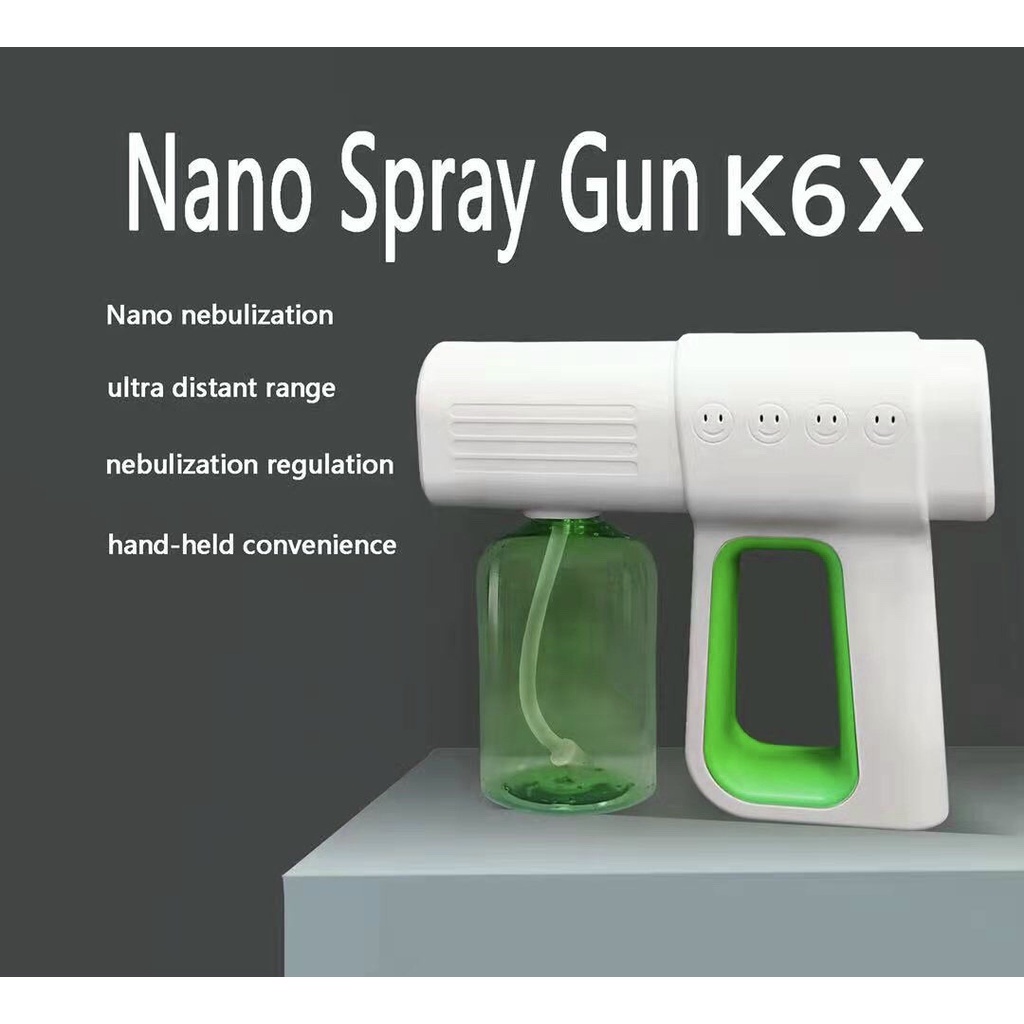 Súng phun khử khuẩn Nano K6X Cao Cấp, Máy xịt khử khuẩn cầm tay, Máy diệt khuẩn Nano thế hệ mới