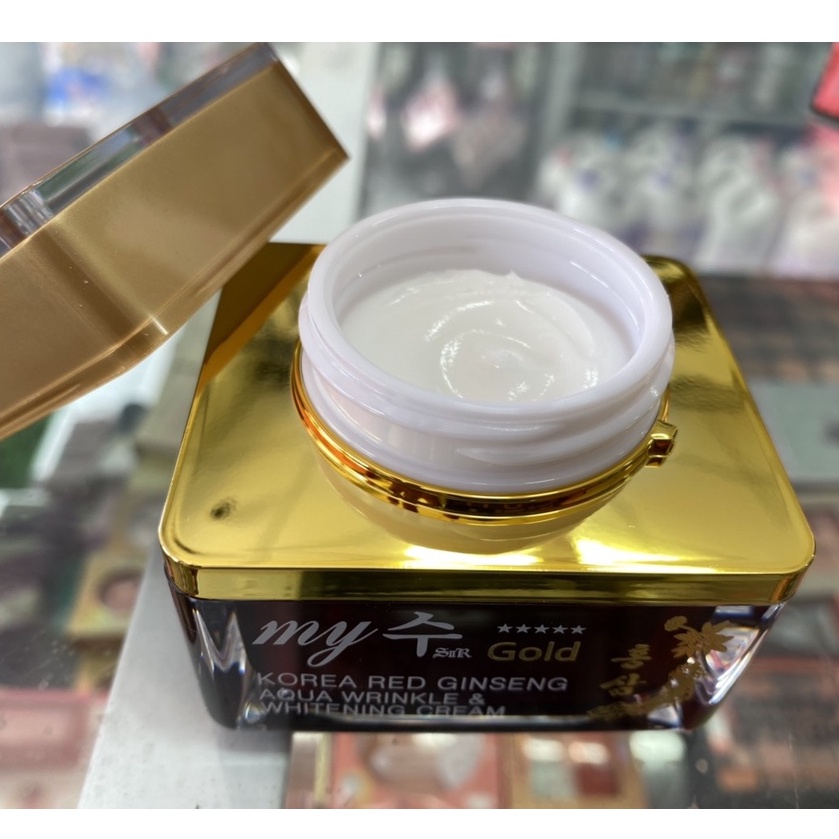 🌸🌸KEM DƯỠNG NHÂN SÂM MY JIN GOLD KOREA RED GINSENG AQUA WRINKLE & WHITENING CREAM