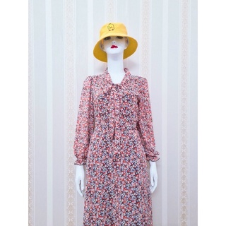 đầm cổ thắt nơ ( voan)