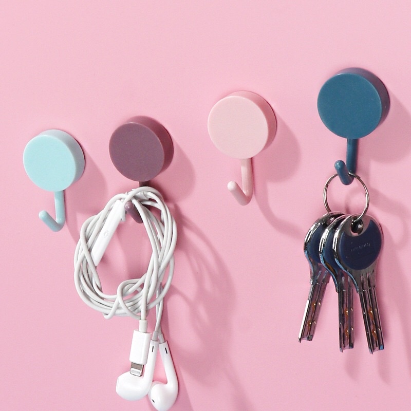 { Combo 10 Chiếc } Móc Treo Đồ Dán Tường Nhựa ABS Tròn Nhiều Màu Sắc , Đơn Giản ,Thanh Lịch , Thiết Thực Và Tiện Dụng