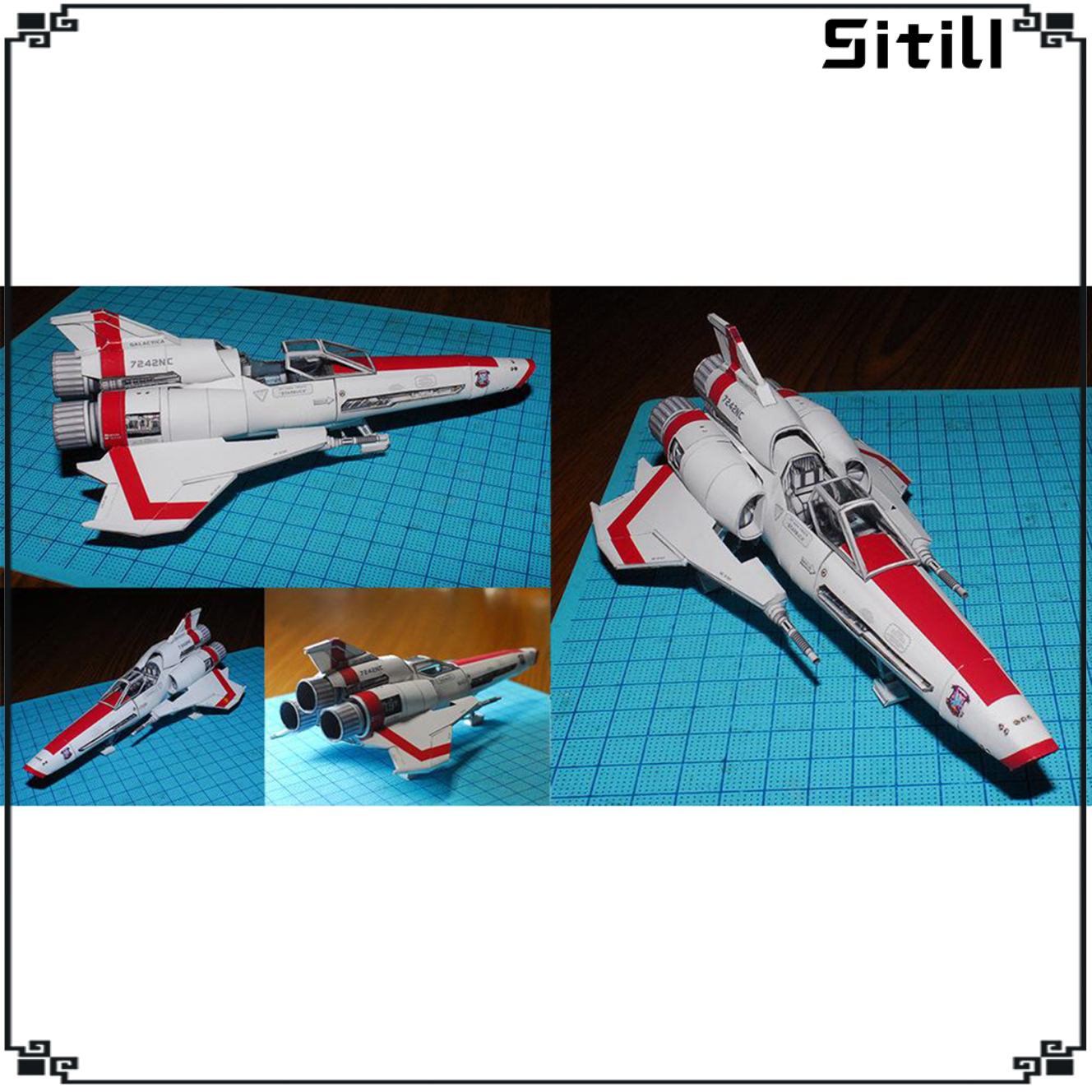 Mô Hình Tàu Chiến Battlestar Galactica Mk2 3d