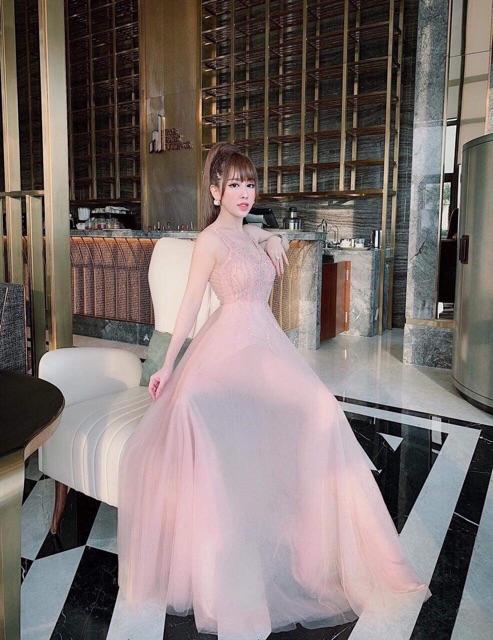 Đầm maxi xoè công chúa kết chuỗi cườm TRIPBLE T DRESS -MS92V- Size M/L