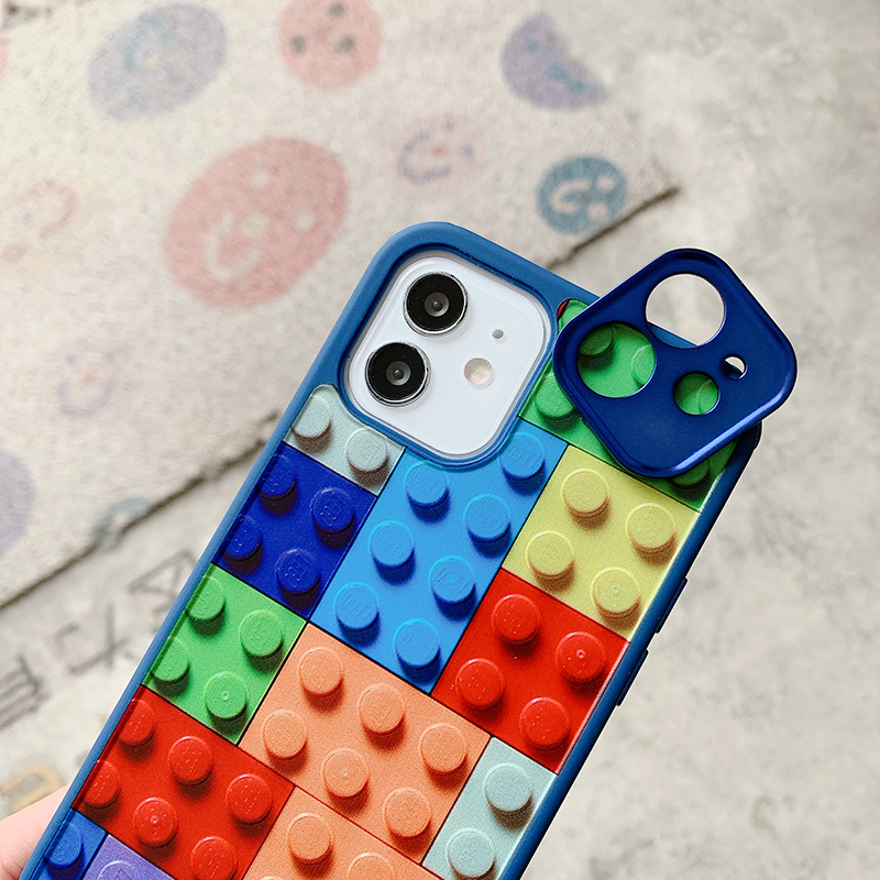 Ốp Lưng Họa Tiết Mảnh Ghép Lego Độc Đáo Cho Iphone 12 11 Pro Max X Xs Max 8 7 Plus