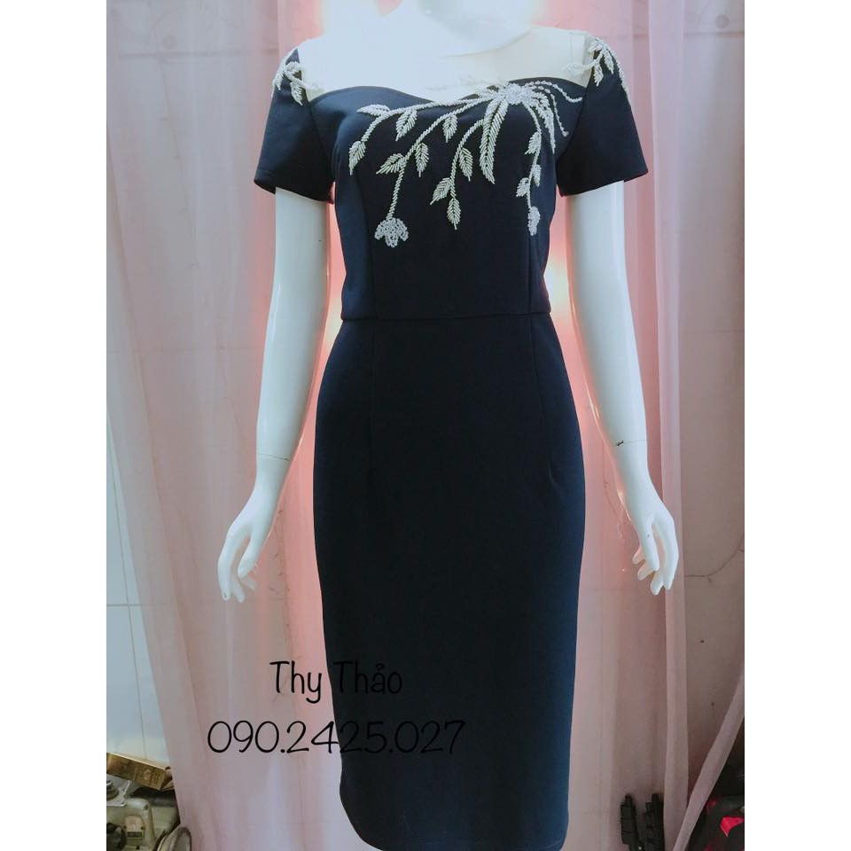 đầm trung niên nữ kết pha lê