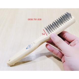 Bàn Chải Cán Gỗ Sợi Cước Thép 514 Eo