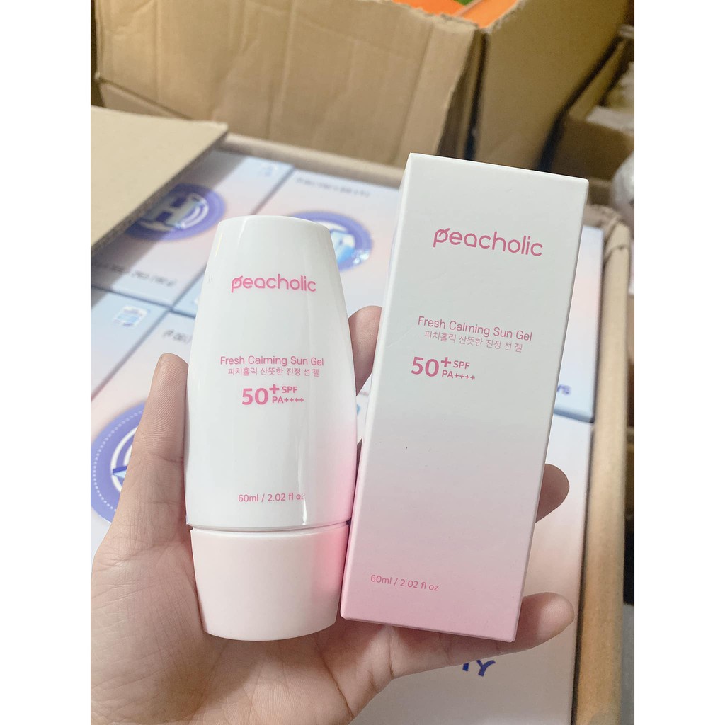 Kem chống nắng vật lý Peacholic 60ml SPF 50+ PA++++, kem chống nắng peacholic
