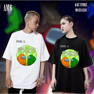 Áo thun  game AMONG AM6  OVERSIZE UNISEX (2 Màu ĐEN-TRẮNG)