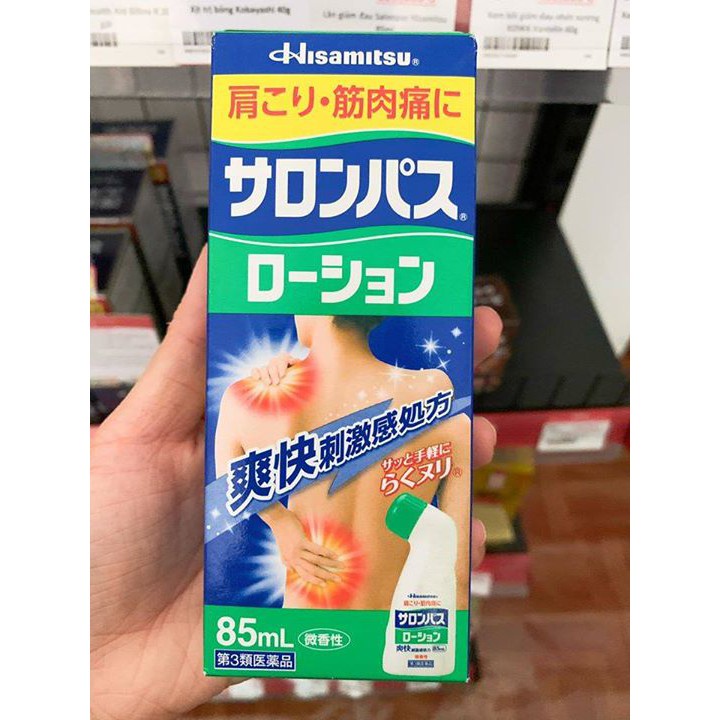 Dầu Lăn Xoa Bóp Salonpas Hisamitsu - Chai Lăn Salonpas Giảm Đau Xương Khớp Nội Địa Nhật 85ML - Wincy Mart