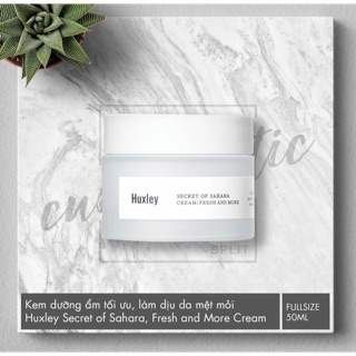 Kem dưỡng da Huxley Cream : More Than Moist 50ml tách set