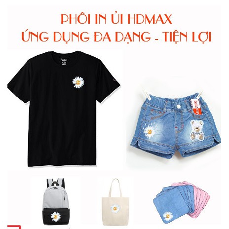 Phôi in ủi áo hoa cúc nhiều kích thước siêu rẻ
