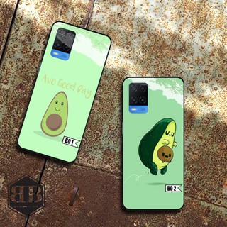 Ốp lưng kính cường lực Oppo A54 ( 4G ) hình bơ ngọt ngào