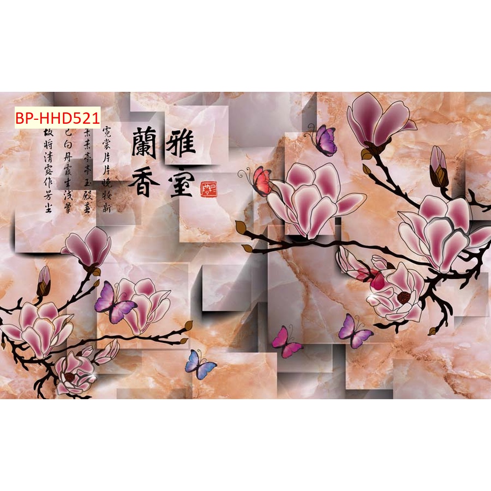 Tranh Dán Tường Phong Cách Đông Dương