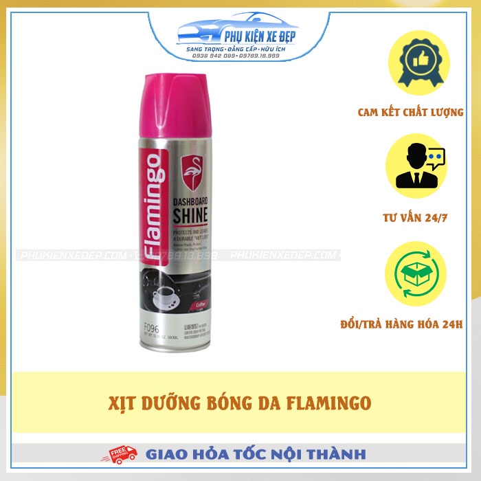 Bình Xịt Dưỡng Bóng Da Và Đồ Nội Thất⚡FREESHIP⚡ Flamingo – Hương Cà Phê