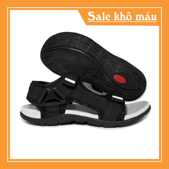 Giày Sandal Teramo quai ngang nam nữ - TRM29 đen -new221