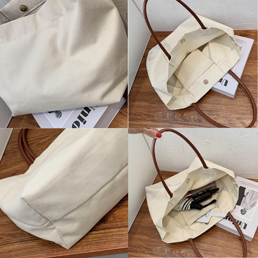 Túi Vải Canvas Cỡ Lớn Phong Cách Hàn Quốc