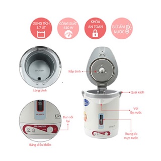 Bình Thủy Điện Sharp KP-20BTV 1.7L- Hàng Chính Hãng