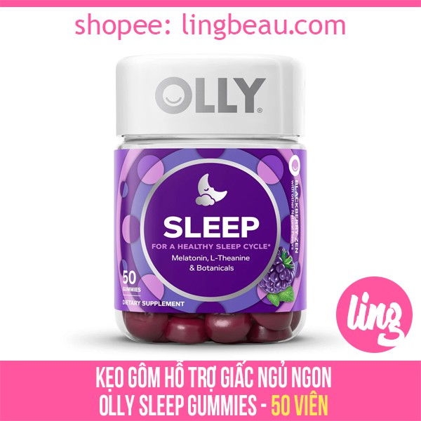 Kẹo dẻo hỗ trợ ngủ ngon Olly Sleep (50 viên) | BigBuy360 - bigbuy360.vn