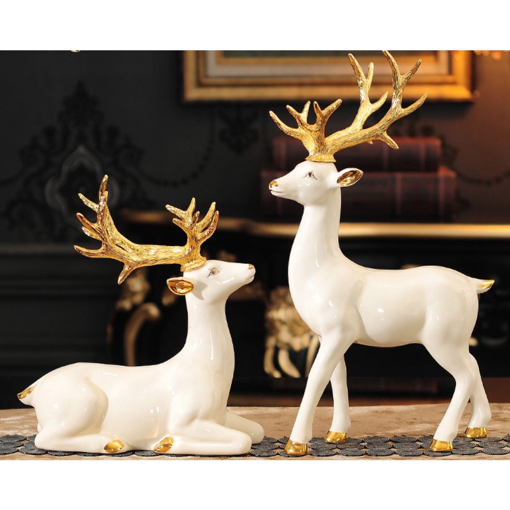 Tỳ hưu trang trí . Bộ tỳ hưu bằng men sứ cao cấp . bộ tỳ hưu CERAMICS phong cách châu âu sang trọng cho gia đình bạn .