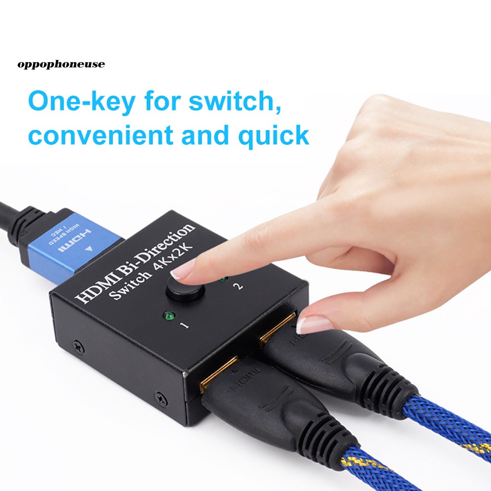 【OPHE】4K HDMI HD Video Two-way Switcher One Key 1 in 2 Out Amplifier Splitter Adapter