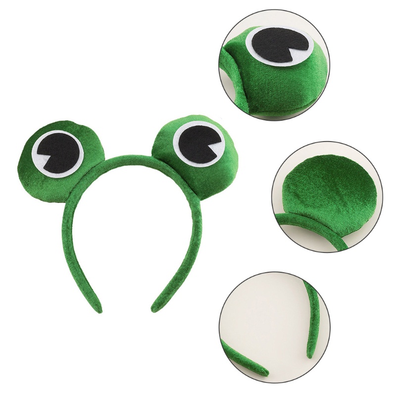 Băng Đô Cài Tóc Hình Mắt Ếch 3D Nhồi Bông Dễ Thương Vui Nhộn Cho Nữ