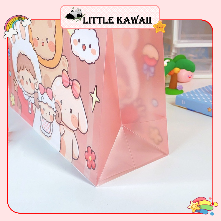 Túi nhựa đựng quà size 27x9x19cm mẫu bé gái cute