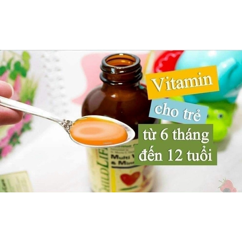 CHILDLIFE MULTI VITAMIN & MINERAL - vitamin tổng hợp dành cho trẻ em