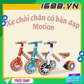 Xe chòi chân thăng bằng cho bé, xe chòi chân Motion 3 bánh khung kim loại nhiều màu lựa chọn