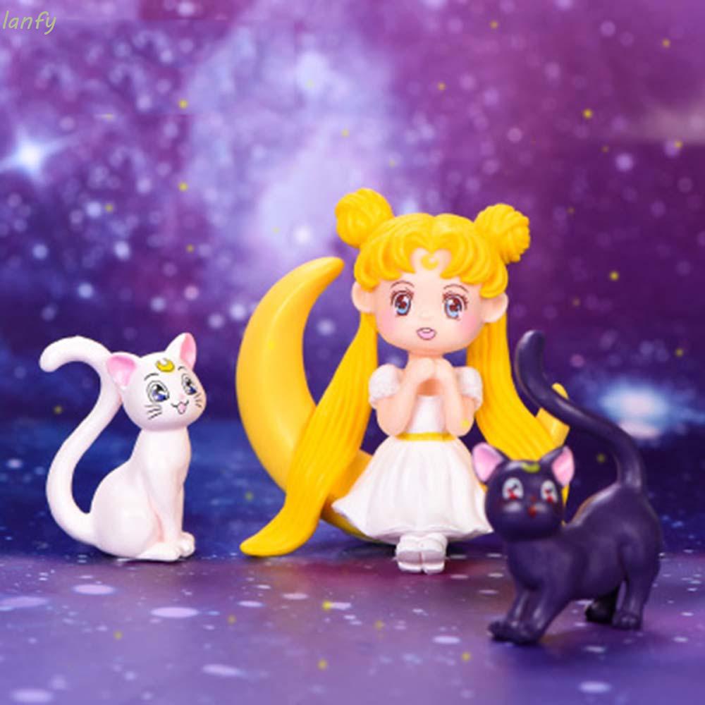 SAILOR MOON Đồ trang trí Nhân Vật Thủy Thủ Mặt Trăng Xinh Xắn