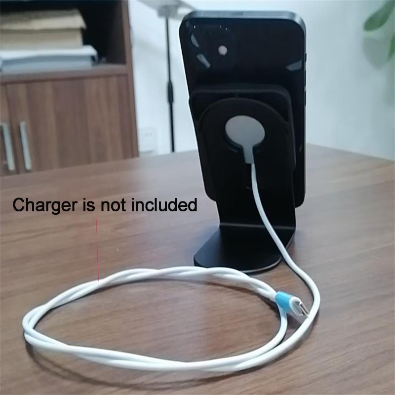 Giá Đỡ Sạc Điện Thoại Không Dây Bằng Nhôm Chống Trượt Cho iPhone 12