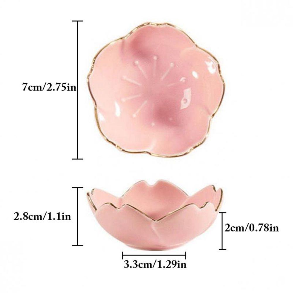Đĩa Gia Vị HARRIETT Nhỏ 1pc|Đĩa Sứ Đựng Gia Vị Hình Hoa Anh Đào