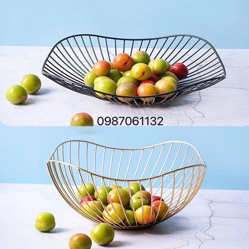 Rổ đựng hoa quả bằng kim loại trang trí đa năng