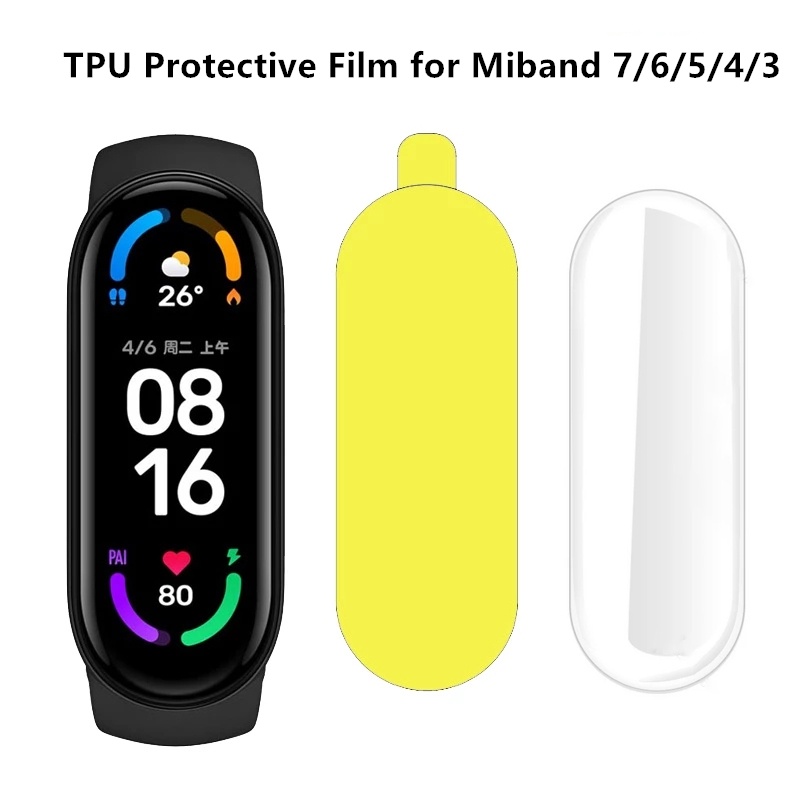 XIAOMI 1 Miếng Dán Bảo Vệ Màn Hình Cho Mi Band 7 6 5 4 Kính