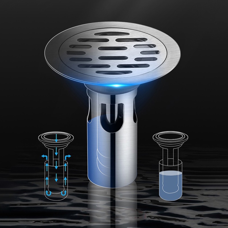 Lưới Lọc Rác Bồn Rửa Chén / Cống Thoát Nước Nhà Tắm Hình Tròn Bằng Thép Không Gỉ Chống Nghẹt