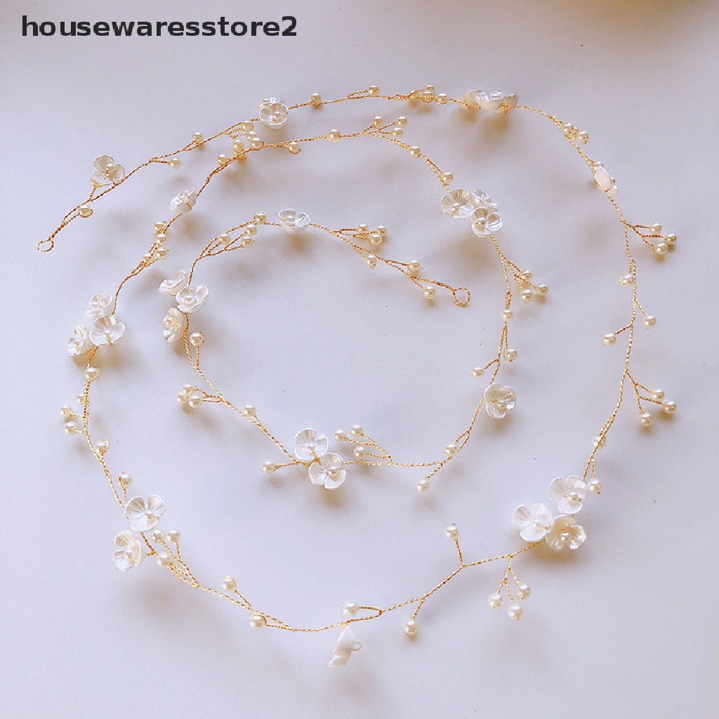 [housewaresstore2] Băng Đô Đính Pha Lê / Hoa / Ngọc Trai Thủ Công Phụ Kiện Tóc Cho Cô Dâu /