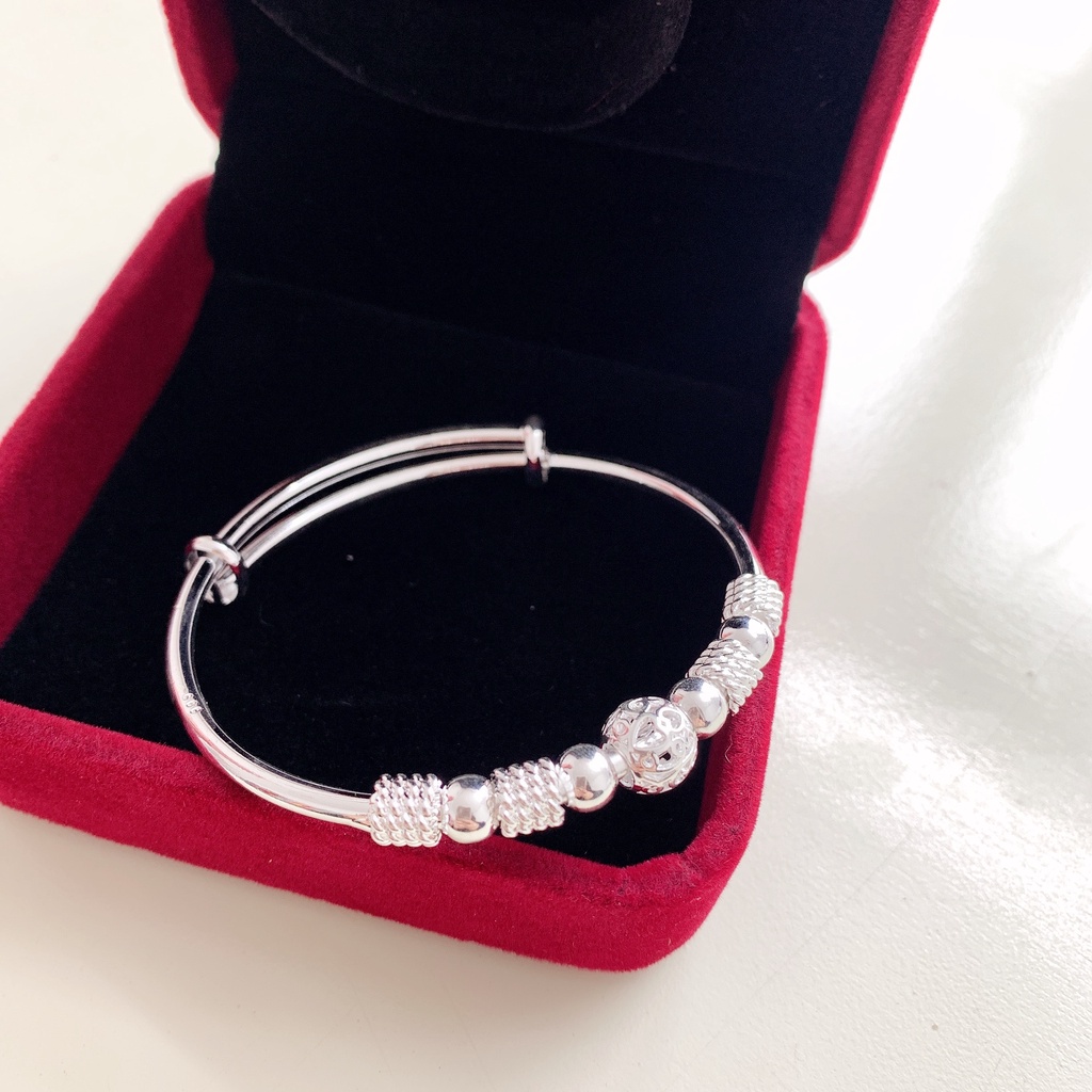 Lắc tay nữ 925, vòng tay nữ bạc đính kèm hạt SUNF09 | BigBuy360 - bigbuy360.vn