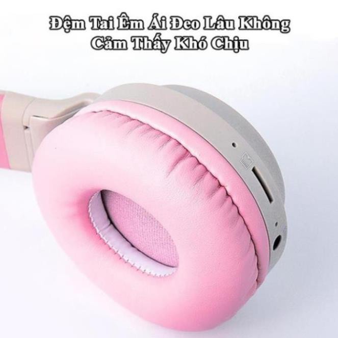 Tai Nghe Mèo Bluetooth P47M, Tai Mèo Dễ Thương Có Mic, Âm Bass Mạnh Mẽ Led đổi màu cực đẹp -dc4577