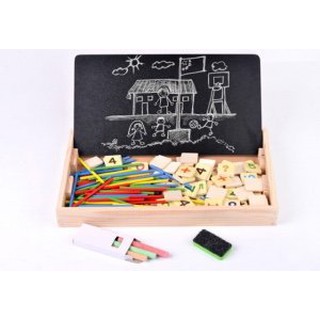 Bảng tính gỗ 2 mặt  cho bé