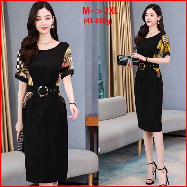 ĐẦM ÔM DỰ TIỆC CAO CẤP, KIỂU ĐẦM CÔNG SỞ PHỐI HỌA TIẾT 3253