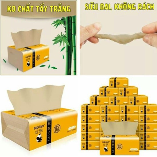 [Mã 256FMCGSALE giảm 8% đơn 500K] [FREESHIP❤️] Giấy Ăn Gấu Trúc Sipiao Loại 1 (Thùng 30 gói)