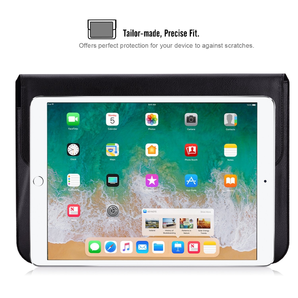 Bao Da Máy Tính Bảng PU Màu Đen Sang Trọng Cho iPad Pro 11 &quot;, 10.2&quot;, Air 3 10.5, Pro 10.5 &quot;MoKo 10-11 Inch