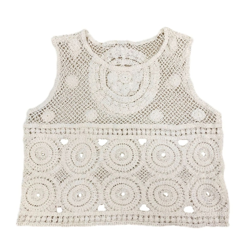 Áo Tank Top Dệt Kim Không Tay Dáng Rộng Thời Trang Cho Nữ