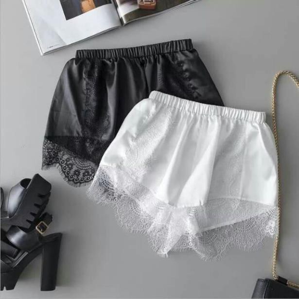 quần satin mặc kết hợp với áo sơmi dài quần váy quần lót váy