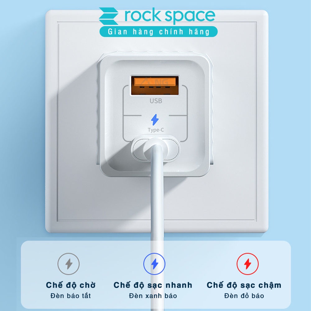 Củ Sạc Nhanh IPRockspace T66 mini,2 cổng USB-TypeC chuẩn PD 22.5W,ổn định,không nóng máy,hàng