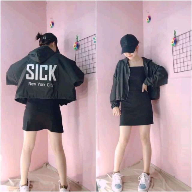 Áo khoác dù lửng sick croptop 1 lớp_ ảnh thật | BigBuy360 - bigbuy360.vn
