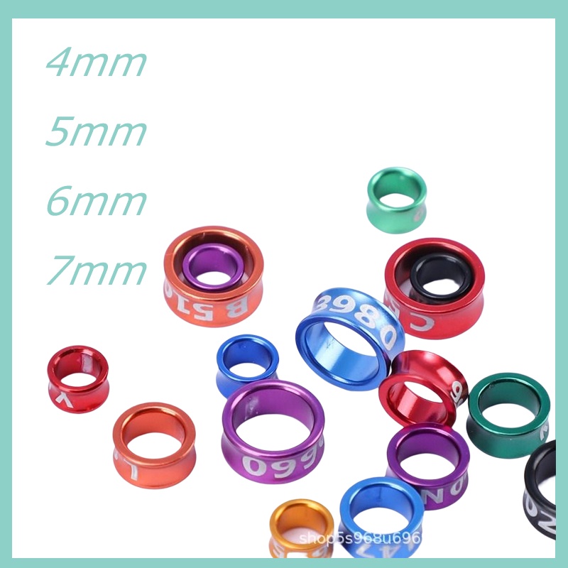 4-7mm vòng chân chim vẹt, vòng đeo cho chân chim hợp kim nhôm, làm đẹp cho vẹt, cockatiel, chào mào...