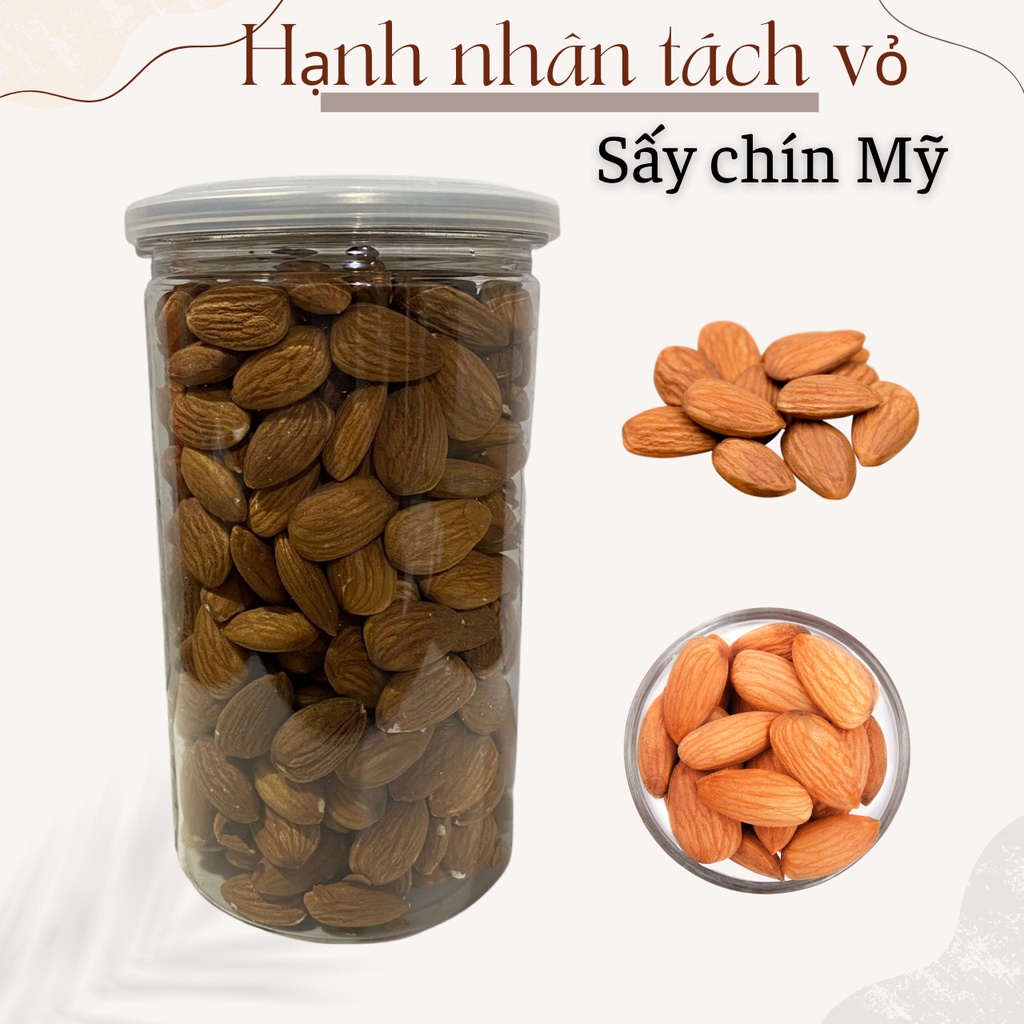 500gram Hạnh nhân tách vỏ sấy chín Mỹ