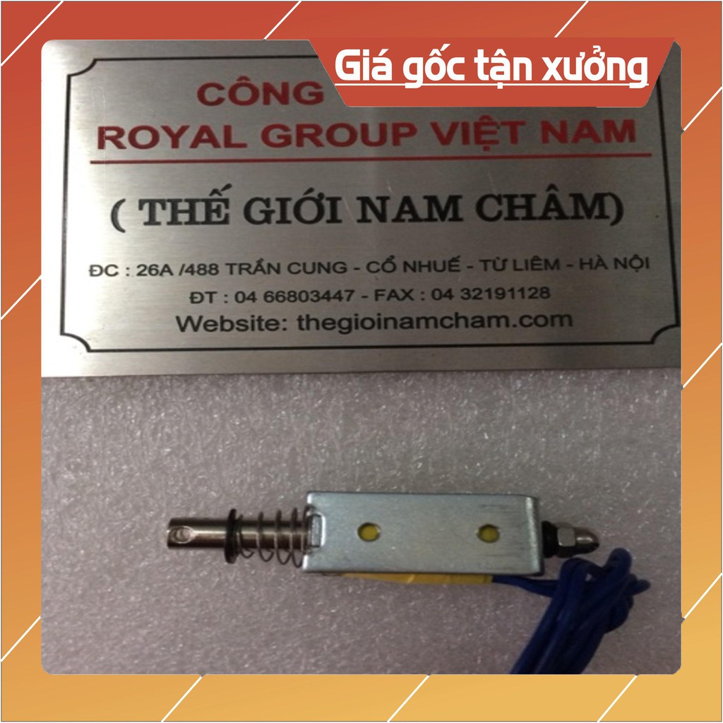 [Xả Kho] Nam châm chốt cửa 12v, loại nam châm thụt thò loại nhỏ dùng điện chuyển nguồn 12v