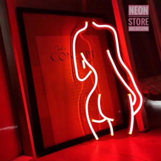 Đèn NEON “phía sau một cô gái” trang trí không gian, đèn ngủ (𝐓𝐀̣̆𝐍𝐆 𝐍𝐆𝐀𝐘 mạch điều khiển tích hợp)