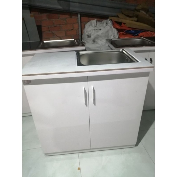 Tủ Bếp Mini Nhựa Đài Loan Cao Cấp - 1 Bồn Rửa 2 Cánh Siêu Bền Siêu Đẹp - Lê Thúy ( Free Ship HCM )