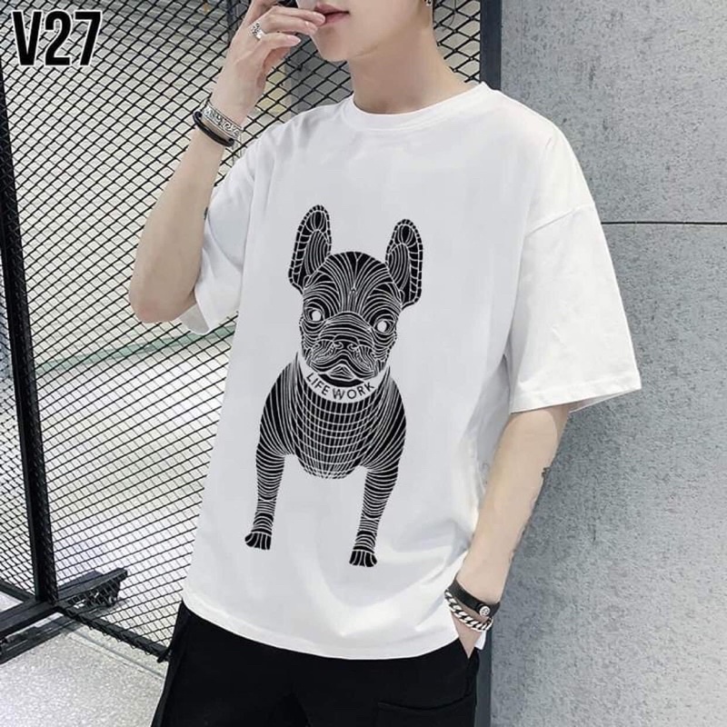 Áo Thun Unisex Hình Chó 3D Pulldog - Nam Nữ - Vải Cotton Cao Cấp - Bigsize